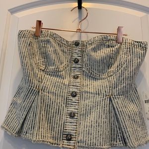 Denim Anthropologie NWT Bustier-Small